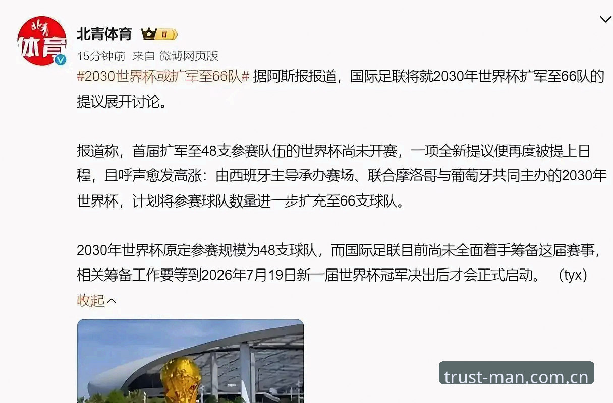 万博体育注册流程攻略 揭秘2030年世界杯扩军至66队的背后真相:中国男足能否搭上这趟末班车?